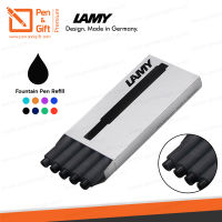 LAMY หมึกหลอดลามี่ T10 สำหรับปากกาหมึกซึม แพ็ค 5 ชิ้น สีดำ ของแท้ 100 % - LAMY T10 Ink Cartridge Refill for Fountain Pen [ปากกาสลักชื่อ ของขวัญ Pen&amp;Gift Premium]