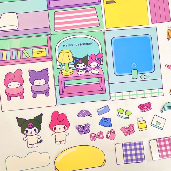 loose-cod-หนังสือการ์ตูน-diy-sanrio-หนังสือของเล่นซานริโอ้-โฮมเมด-คุโลมิ-เมลโลดี้-ของเล่นแฮนด์เมด