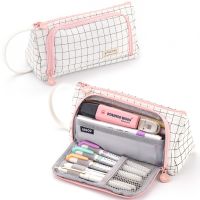 Pencil Case School Supplies Multi Layer Large Student Pen Kawaii Storage Bag Pen Pencil Bag Office School Cute Stationery