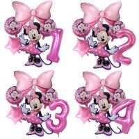 6pcs Minnie mouse balloon girl birthday party decor kids pink ballon 1st baby shower supplies Kids Toy Globos