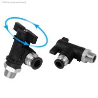 ▫ BL Pneumatic Quick Connector Manual Valve 4 6 8 10 12mm External Thread 1/8 1/4 3/8 1/2 BSP Plastic Brass Handle Ball Valve