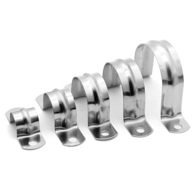 10Pcs U-type Stainless Steel Hose Clamp Semicircle Pipe Clamp Air Water Tube Clips Water pipe fasteners M5-M40