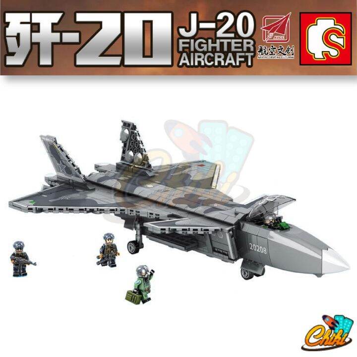 ตัวต่อ-sembo-block-เครื่องบินขับไล่-j-20-fighter-aircraft-sd202128-จำนวน-775-ชิ้น