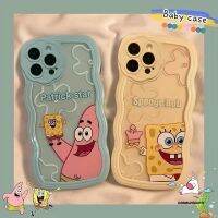 guohongzhilianjiaoyukej เคสโทรศัพท์มือถือคู่รัก แบบนิ่ม ลายการ์ตูน SpongeBob Patrick Star น่ารัก สีแคนดี้ สําหรับ iPhone 7plus 13 12 MAX 6 6s 7 8 XR X XS 2020