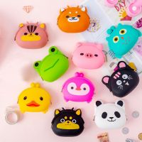 Mini Cute Change Wallet Girls Cartoon Animal Shape Rubber Silicone Coin Purse Earbud Earphone Storage Case Women Money Key Pouch