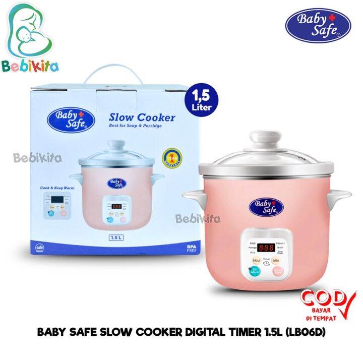 Baby Safe Slow Cooker Digital Timer 1.5l (LB06D) Lazada Indonesia