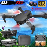 【การจัดส่งในประเทศไทย 】E88 Pro Drone โดรนติดกล้อง hd 4k Camera wifi rc quadcopter แบบพับได้ กลับอัตโนมัติที่ 5000 เมตร โดรนติดกล้อง โดรน การหลีกเลี่ยงสิ่งกีดขวางเรดาร์รอบทิศทาง 360°เลนส์