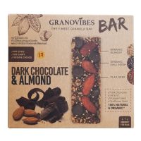 กราโนไวบ์ส บาร์ สูตรดาร์คช็อกโกแลตและอัลมอนด์ 168ก. ✿ Granovibes Granola Bar Dark Chocolate &amp; Almond 168G.