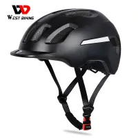 WEST BIKING Bicycle Helmet Ultralight Adjustable Electric Bike Safety Cap MTB Mountain Road Motorcycle Men Women Cycling Helmet