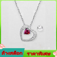 ?Swan Jewelry?LOVE สร้อยคอหัวใจรัก สร้อยคอแฟชั่นคู่ จี้หัวใจโซ่ไหปลาร้า ถอดออกได้หลายวิธีในการสวมใส่ สร้อยคอผู้หญิง ของขวัญวันเกิด