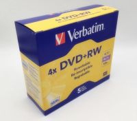 ขายส่ง Verbatim DVD RW เขียนใหม่ได้4.7GB 4X 120นาที5แพ็ค