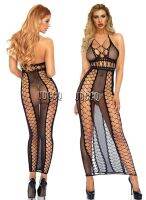 ■ s0ukar Babydoll longuette sleepwear costumes Chemises plaid Catsuit product erotic bikini bodysuit long