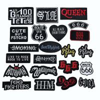 Fusible Embroidery Clothing Patch QUEEN MOTHMAN Punk Rock Music Band Badge Iron On Patches DIY For Clothes Jackets Hat Backpack Haberdashery