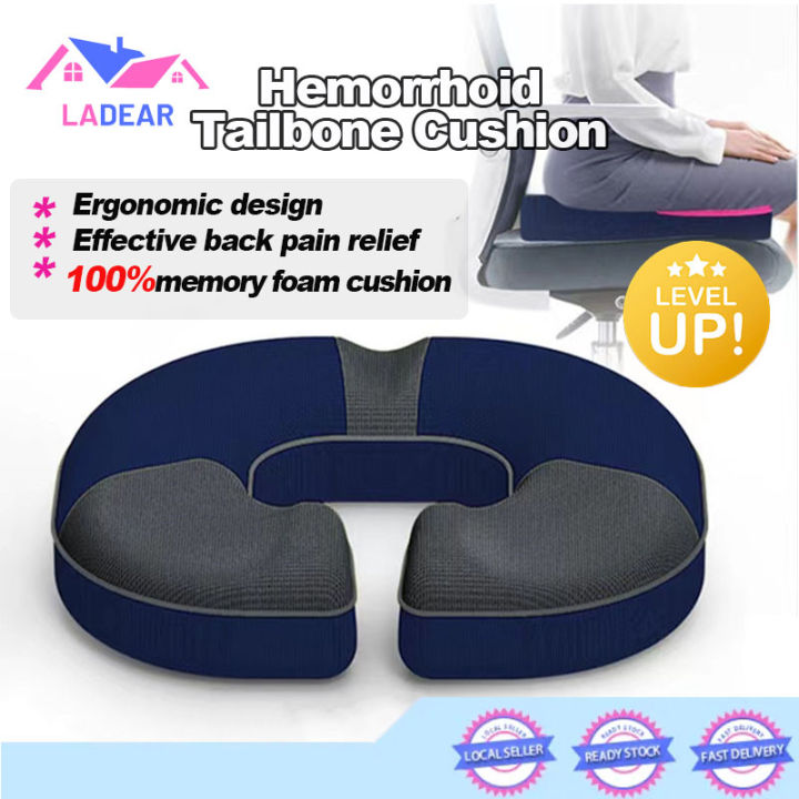 Big Save!Donut Pillow Hemorrhoid Tailbone Cushion Memory Foam Seat Great for Coccyx, Prostate, Sciatica, Bed Sores, Post-Surgery Pain Relief