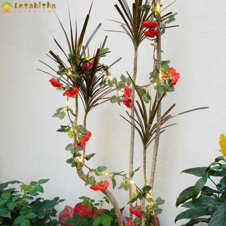 letabitha-ดอกไม้ปลอมหวายดอกไม้ประดิษฐ์20led-2ม-สายไฟประดับสำหรับของตกแต่งงานแต่งงานในบ้าน