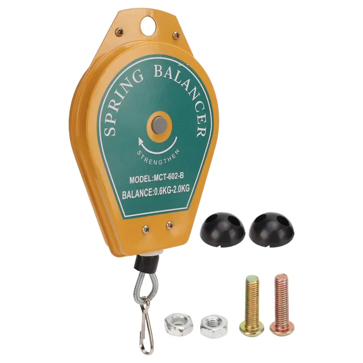 KOK-Spring Balancer, 0.5-1.5kg Retractable Spring Balancer Tool Fixtures Holder Hanging Assembly Line Retractable 0 5 1 5 Kg Load Bearing Balancer Yel