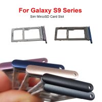 ถาดใส่ซิมการ์ดแบบเดี่ยวคู่สำหรับ Samsung Galaxy S9 G960 G960F S9 G960U พลัส G965 G965F ซิมการ์ดตัวยึดถาดใส่ซิมอะไหล่ LKT37122การเปลี่ยน Pa