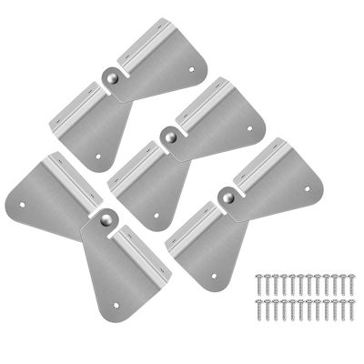 4Pcs Silver Gutter Extension Hinge Downspout Extension Flip-Up Hinge,Installation on Any Size Rectangle or Square Downspout