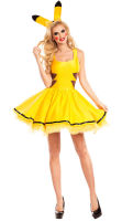 Cute Pikachu Dress for Women Unique Women Pikachu Cosplay Costume Halloween Party Costume for Women Summer Dress