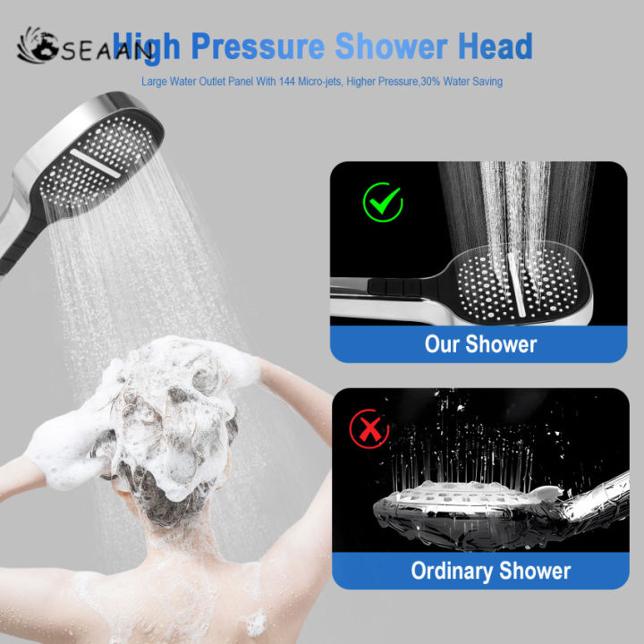 ยกระดับประสบการณ์การอาบน้ำของคุณด้วยหัวฝักบัวมือแรงดันสูงของเรา-สเปรย์8แบบประหยัดน้ำปรับได้และติดตั้งได้ง่าย