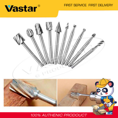 Vastar 10 ชิ้นไฮสปีดโรตารีเราเตอร์สว่านชุดเสี้ยนเครื่องมือไม้เจาะตัด DIY เส้นทางแกะสลักไฟฟ้าหัวบด engravingtool