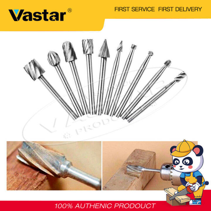 vastar-10-ชิ้นไฮสปีดโรตารีเราเตอร์สว่านชุดเสี้ยนเครื่องมือไม้เจาะตัด-diy-เส้นทางแกะสลักไฟฟ้าหัวบด-engravingtool