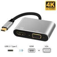 [LUNA electronic accessories] 4K Type C To HDMI-USB ที่เข้ากันได้3.0 VGA PD อะแดปเตอร์ท่าเรือศูนย์กลางสำหรับ Macbook Samsung S20 Xiaomi Huawei Dex