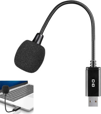 C G CHANGEEK Mini USB Microphone for Laptop and Desktop Computer, with Gooseneck &amp; Universal USB Sound Card, Compatible with PC and Mac, Plug &amp; Play, Ideal Condenser Mic for Remote Work, Online Class, CGS-M1