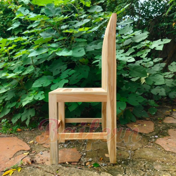 bf-เก้าอี้ไม้สัก-เก้าอี้พนักพิงไม้สัก-อย่างหนา-รับน้ำหนักได้มาก-เก้าอี้โต๊ะอาหาร-งานยังไม่ได้ทำสีใดๆ