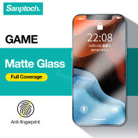 Sanptoch เกม Matte ปกป้องหน้าจอสำหรับ iPhone 11 / 12 Pro Max 12 Mini Anti-ลายนิ้วมือ HD กระจกนิรภัยสำหรับ iPhone X Xs Max XR 7 8 Plus SE 2020ครอบคลุมเต็มรูปแบบฟิล์มป้องกัน