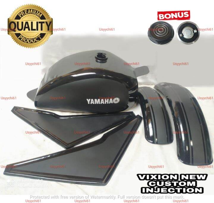 Paket Hemat Body Tangki Cat Vixion New Custom Injeksi Motif Black Glosy Doff Lazada Indonesia