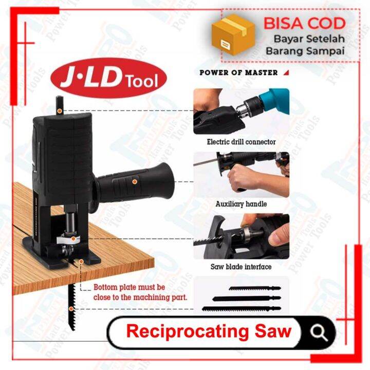 Adaptor Bor Gergaji Potong Reciprocating Jig Saw Jld Tools Lazada Indonesia