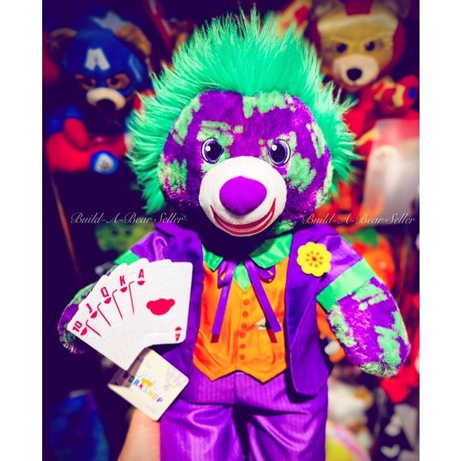 rare-ตุ๊กตาบิ้วอะแบร์-ตุ๊กตา-joker-โจคเกอร์-รุ่นหายาก-build-a-bear-workshop-สินค้ามือสองจากอเมริกาแท้