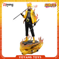 38ซม. Naruto อะนิเมะรูป Uzumaki Naruto Action Figurine Luminous รูปปั้นฐาน Desktop Decor รุ่นประตู-พระเจ้า Naruto ของเล่นตุ๊กตา