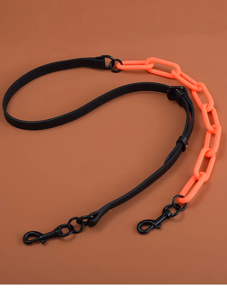 Suitable For Lv Acrylic Orange Chain Bag With Chain Soft Box Trunk Bag  Orange Black Shoulder Strap A
