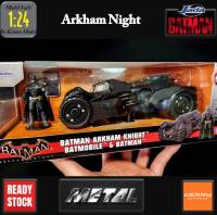 200366โมเดลรถ Jada Batman 1:24 โมเดลรถ มีฟิกเกอร์ figure แบทแมน Arkam Batmobile Batman 1/24 jada ราคา โมเดลรถของขวัญ