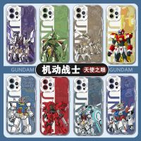 Suitable For Cartoon Pattern Gundam Phone Case iPhone 14 Pro Max 13 12 Mini 11 XS XR X 8 7 Plus 6S 6 SE All-Inclusive Anti-Collision Transparent