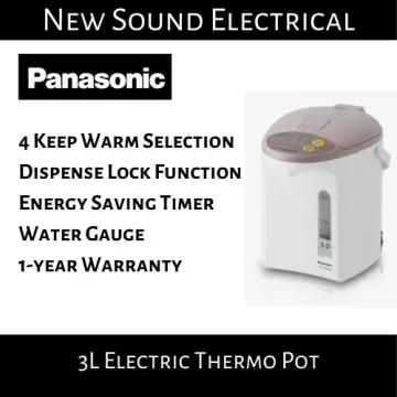 Panasonic Electric Thermo Pot 3-liter Hot Water Boiler Dispenser, Tea  Kettles & Pots