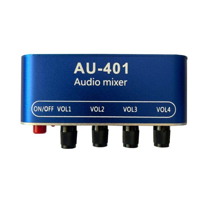 AU-401 DC5V-12V Stereo Audio Mixer DIY Headphones Amplifier 4 Input to ...