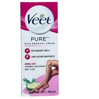 ? 1 แถม 1 Veet Hair Removal Cream Normal Skin 30gโลตัส ฟลาวเวอร์ 30 g วีท ครีมขจัดขน สำหรับผิวธรรมดา [ภูมิใจเสนอใหม่เท่านั้นยังไม่หมดอายุ]