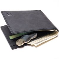 New Retro Men Leather Wallets Small Money Purses Design Dollar Price Top Men Thin Wallet with Coin Bag Zipper Short Men Wallets