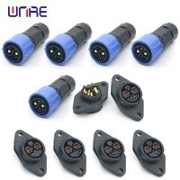 E-BIKE Battery Connector IP67 30-50A Charging Port M25 Plug With Cable Scooter Socket e Bike Plug Batteries Electrical Connectors