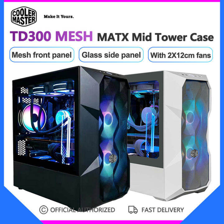 Cooler Master TD300 MESH MATX ITX Case Support 240 Water Cooled