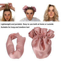 Heatless Scrunchie Curler Heatless Curling Hair Tie Elastic Dusty Pink Gentle for Home