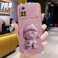 YBD ดีไซน์ใหม่ สำหรับ Xiaomi POCO M4 Pro POCO X4 POCO X3 GT 5G POCO M4 5G เคสขาตั้งสเตอริโอ3D หรูหราแฟชั่นซูเปอร์มาริโอเคสโทรศัพท์น่ารัก