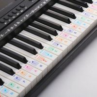 Transparent Piano Keyboard Stickers Electronic Keyboard Key Piano Stave Note Sticker Symbol for White Keys U7N9