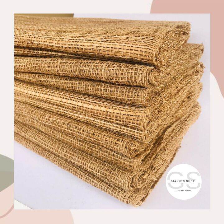 Abaca Jute Burlap 2 in1 Mix Burlap 18inch Width Sold Per Yard