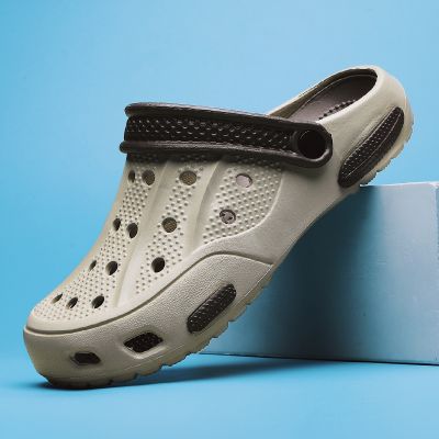 ขายดีที่สุด ioztt2023 - /◑✼ 2021 Men Slippers Shoes Cr fashion beach Sandals Flat Flip Flops Hollow