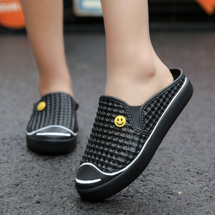 รองเท้าแตะสำหรับผู้ชายและผู้หญิงขนาด36-45คู่รองเท้าแตะรองเท้าแตะครึ่งขี้เกียจไม่ลื่น-flip-flops