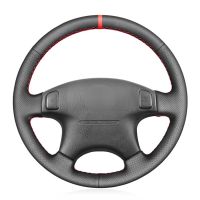 Black Faux Leather Car Steering Wheel Cover for Honda CRV CR-V Accord 6 Odyssey Prelude Civic 1996-2002 Acura CL 1998-2003 Steering Wheels Accessories